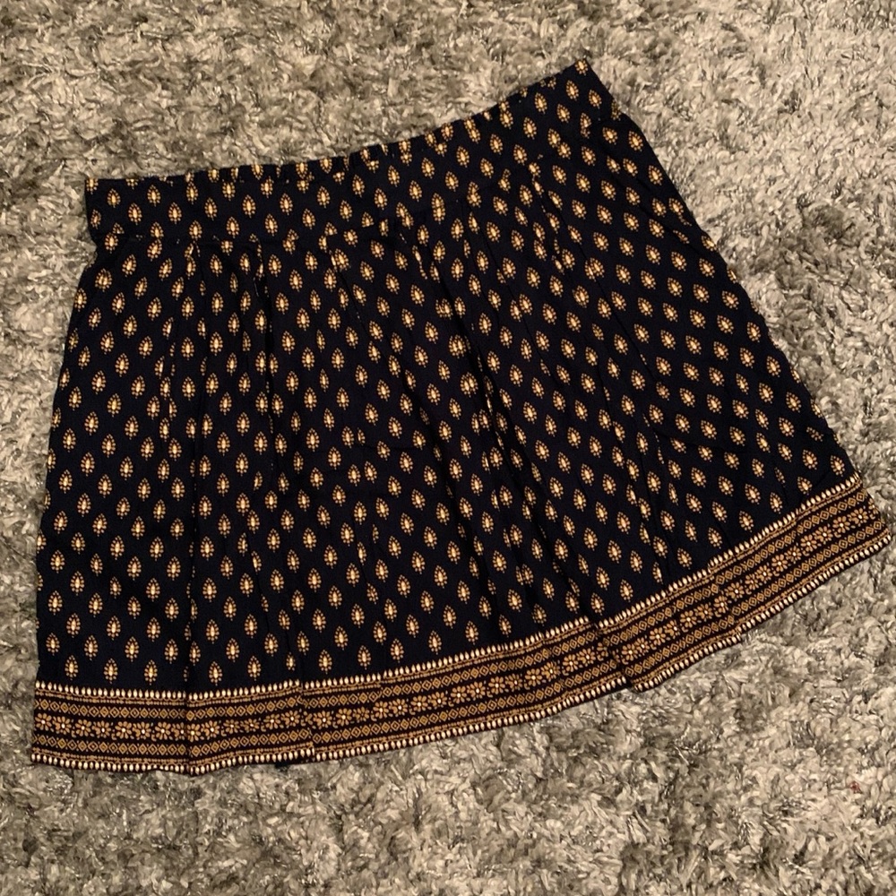 Navy Blue and Gold Gap Skirt